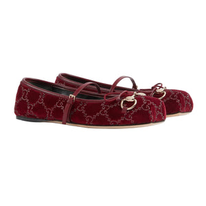 Gucci Women's Horsebit Belt Ballet Pumps