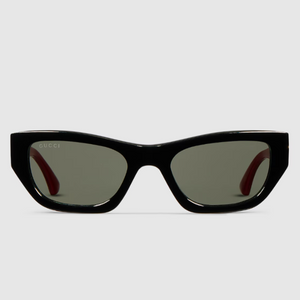 Gucci Sunglasses Shiny Black Acetate Cat-Eye Style