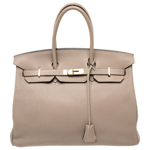 Hermès Erin Leather Padlock Handbag - Gold Hardware 35 cm