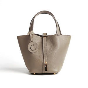 Hermès Lock 18 Taurillon Clemence Etoupe With Gold Hardware Bag