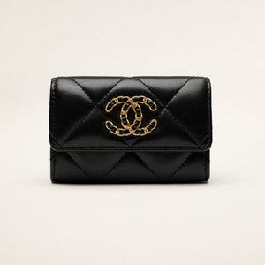 Chanel Leather Card Holder Black