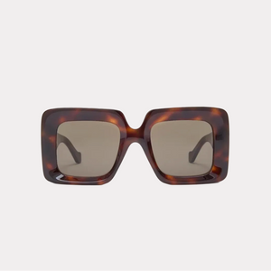 Loewe Anagram Square Oversized Sunglasses With Gold Anagram