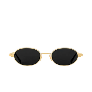 Louis Vuitton Gold Frame Oval Sunglasses With Dark Lenses