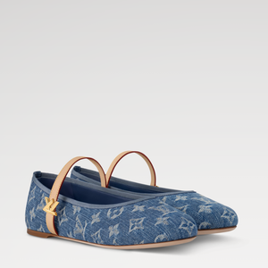 Louis Vuitton Romy Flat Ballerina Navy Blue