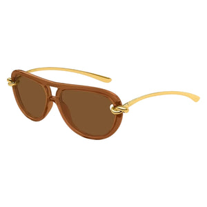 Bottega Veneta Classic Aviator Sunglasses - Transparent Brown