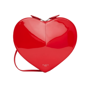 Alaïa 'Le Cœur' Red Crossbody Bag – Heart-Shaped Patent Leather Mini Purse | Modern Romantic Luxury
