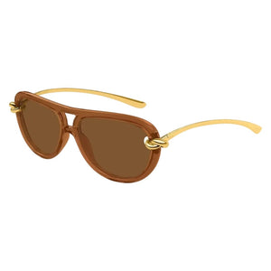 Bottega Veneta Classic Aviator Sunglasses - Transparent Brown