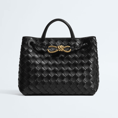 Bottega Veneta Small Andiamo Black Leather Bag