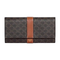 Celine Large Triomphe Leather Flap Wallet
