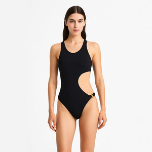 Celine Triomphe Swimsuit In Matte Jersey