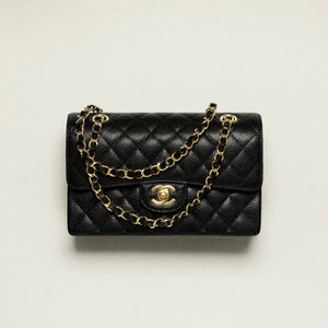 Chanel Classic Handbag Grained Calfskin & Gold-Tone Metal