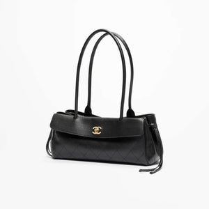 Chanel Tote, Grained Calfskin & Gold-Tone Metal, Black