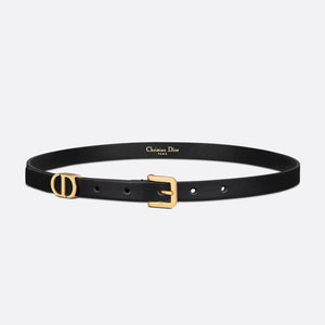 Dior 30 Montaigne Loop Belt Black Ultrasoft Calfskin