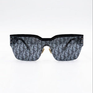 Dior Club Smoke Mirror Logo Shield Sunglasses