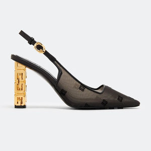 Givenchy Bouncing G Cube Slingback Pumps – Black
