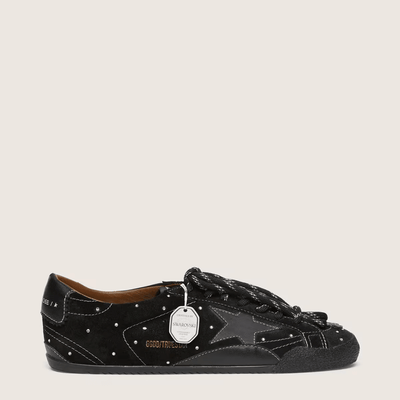 Golden Goose True-Star in Black Suede With Swarovski Crystals