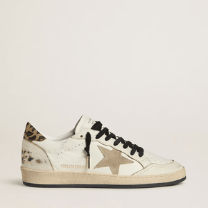 Golden Goose Women's Ball Star Wishes With Suede Star and Leopard-Print
