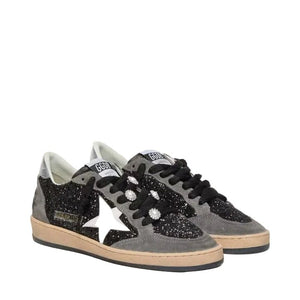 Golden Goose Women's Gray and Black Ball Star LTD in Glitter