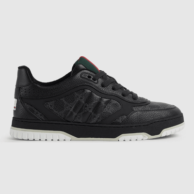 Gucci Men's Re-Web Trainers In Black GG Leatherβ