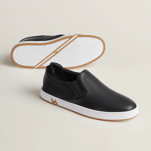 Hermès Belgium Lucky Slip-On Sneaker - Black