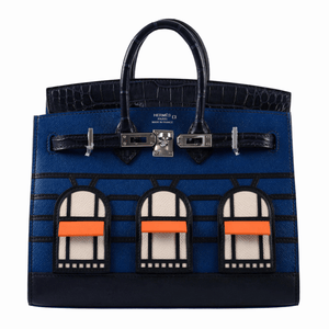 Hermes Birkin 25 Sellier Faubourg Blue Madame Bag