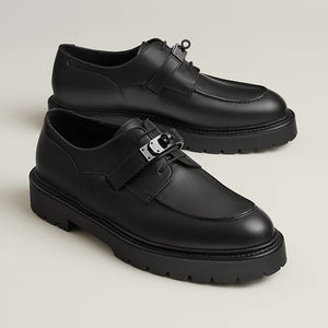Hermès Singapore Loyal Derby Shoe - Black