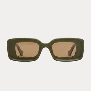 Loewe Anagram Khaki Green Rectangle Sunglasses
