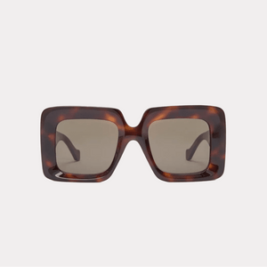 Loewe Anagram Square Oversized Sunglasses With Gold Anagram