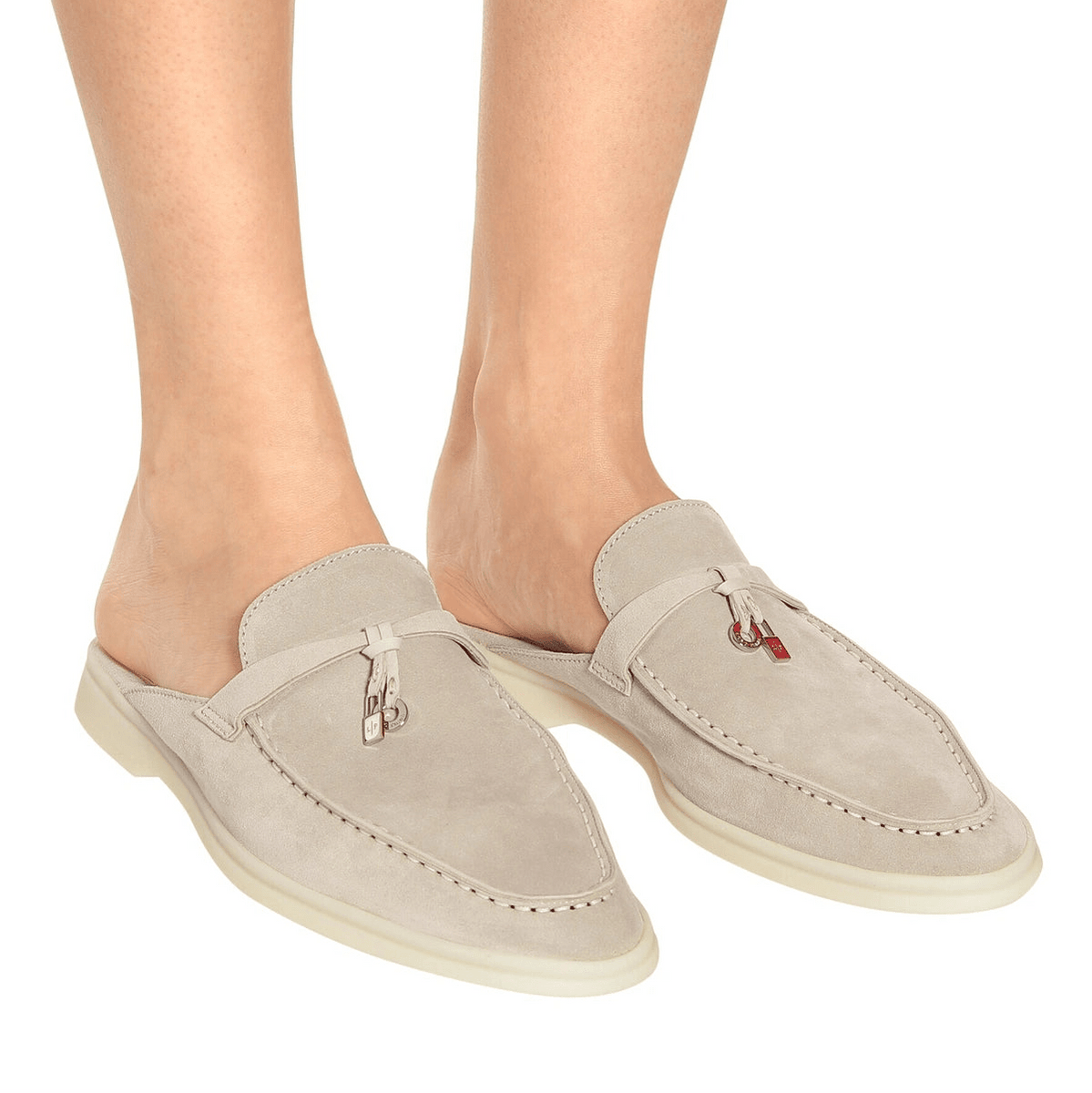 Loro Piana Babouche Charms Walk Suede Slippers BEAUTY BAR