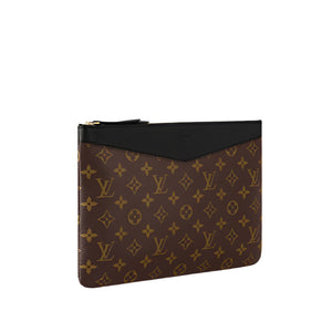 Louis Vuitton Daily Pouch Black Monogram Canvas Clutche