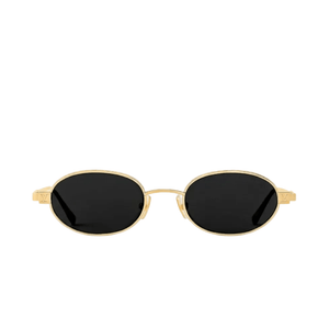 Louis Vuitton Gold Frame Oval Sunglasses With Dark Lenses