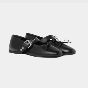 Miu Miu Leather Ballerina Shoes