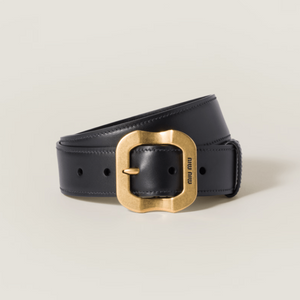 Miu Miu Nappa Leather Black Belt