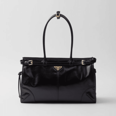Prada Black Bonnie Large Leather Handbag