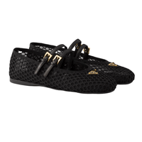Prada Black Mesh Fabric Ballerinas
