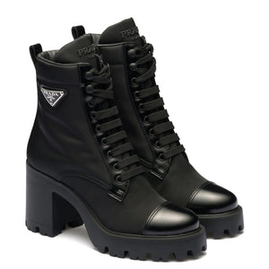 Prada Triangle-Logo Ankle Boots