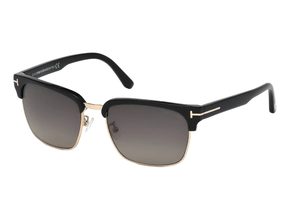 Tom Ford Shiny Black Gold Metal | Grey Gradient Polarized