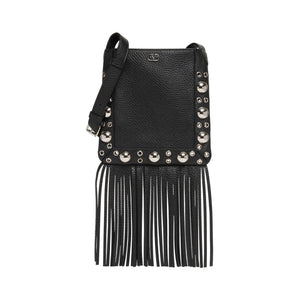 Valentino Garavani Nellcote Fringe Studded Leather Crossbody Bag