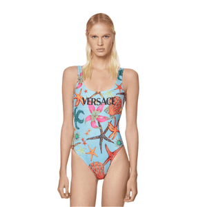 Versace Starfish Swimsuit Sky Blue
