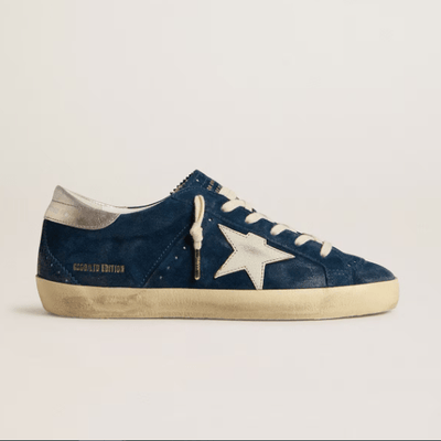 Women's Super-Star LTD in Blue Suede With White Star