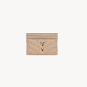 Yves Saint Laurent Card Case In Vintage Leather