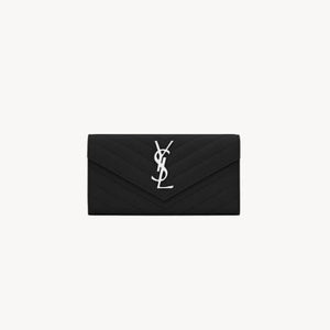 Yves Saint Laurent Large Fap Wallet I Grain De Poudre Leather