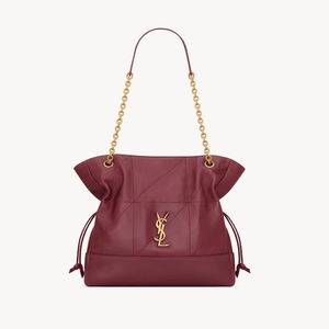 Yves Saint Laurent Small Jamie Shopping in Lambskin Rouge Merlot