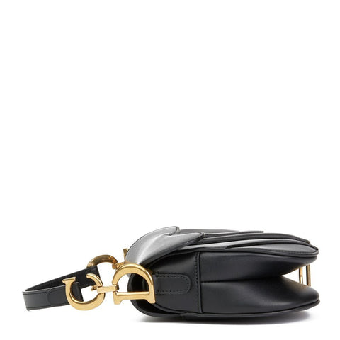 Christian Dior Black Soft Leather Mini Saddle Bag - BEAUTY BAR