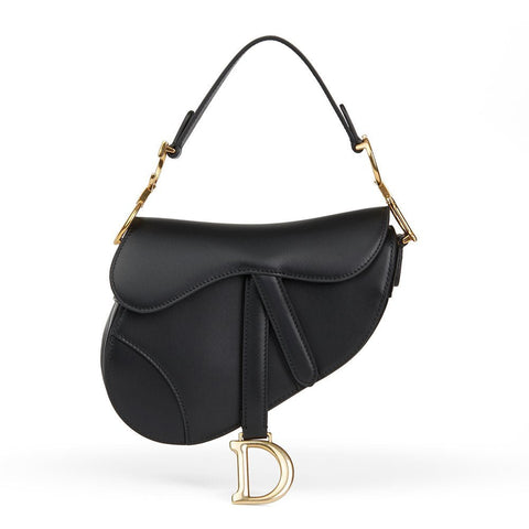 Christian Dior Black Soft Leather Mini Saddle Bag - BEAUTY BAR