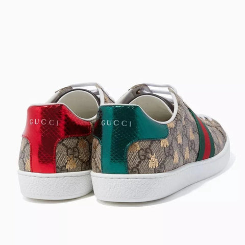 GUCCI Beige & Ebony Ace Low-Top Sneakers - BEAUTY BAR