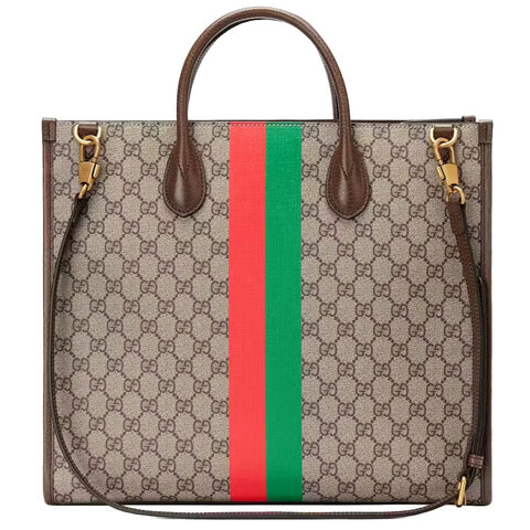 Gucci Tiger GG Medium Tote Bag Beige/Ebony - BEAUTY BAR