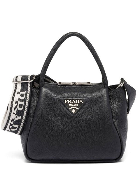 Prada Lettering Top-Handle Bag Black - BEAUTY BAR
