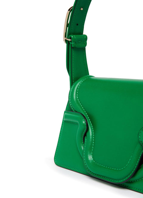 Valentino Garavani Le Petite Deuxième Logo-Plaque Shoulder Bag Green - BEAUTY BAR