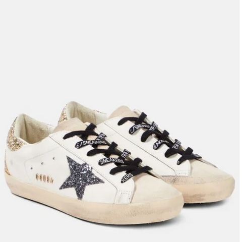 Golden Goose Super-Star Glitter Sneakers